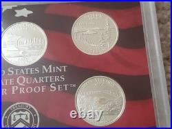 1999-2008 US Mint Silver Proof Sets Lot with State Quarters COA OGP