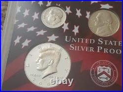 1999-2008 US Mint Silver Proof Sets Lot with State Quarters COA OGP