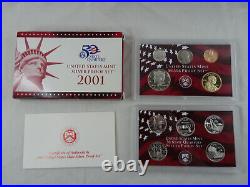 1999-2008 US Mint Silver S Proof Sets with State Quarters US Mint Box & COA OGP