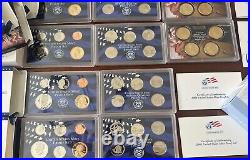 1999-2009 US Mint Proof Sets with Box & COA Lot of 127 Coins (11 Annual Sets)