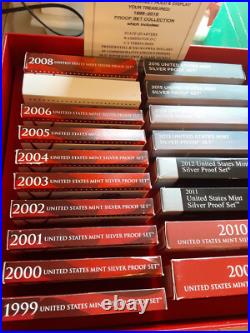 1999-2025 Silver Proof sets. 27 sets with Boxes and COAs. OGP. See photos 1999-2025 Silver Proof sets. 27 sets with Boxes and COAs. OGP. See photos