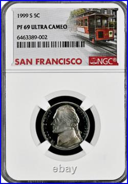 1999-S Silver Proof Set 9 Coin US Mint Set NGC graded PF69 Ultra Cameo 1999-S Silver Proof Set 9 Coin US Mint Set NGC graded PF69 Ultra Cameo