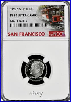 1999-S Silver Proof Set 9 Coin US Mint Set NGC graded PF69 Ultra Cameo 1999-S Silver Proof Set 9 Coin US Mint Set NGC graded PF69 Ultra Cameo