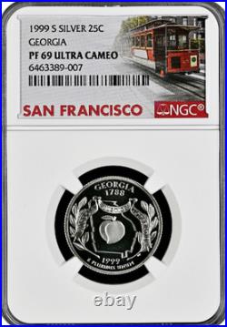 1999-S Silver Proof Set 9 Coin US Mint Set NGC graded PF69 Ultra Cameo 1999-S Silver Proof Set 9 Coin US Mint Set NGC graded PF69 Ultra Cameo