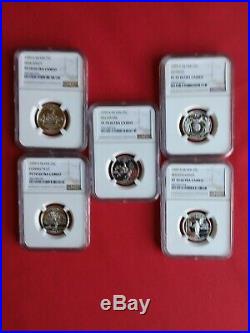 1999 S Silver State Quarter 5 Coin Set Ngc Pf 70 Uc Delaware Included