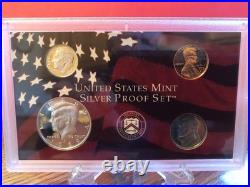 1999 United States Mint SILVER PROOF SET 9 Coin Set with State Quarters and COA