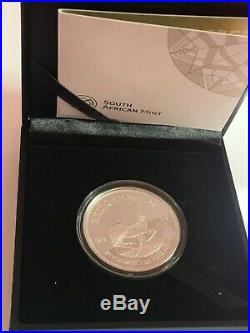 1oz Silver Kruggerand Proof coin boxed with cetificate