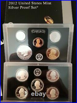 2 2012 S United States Us Mint Silver Proof Sets 2 14 Coin Sets 28 Coins Total