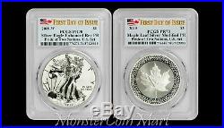 2-Piece Set 2019 Pride of Two Nations Set PCGS PR70 FIRST DAY OF ISSUE