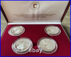 2000 Portugal Silver Proof Set Series XI New Frontiers 200 Escudos Case COA Rare