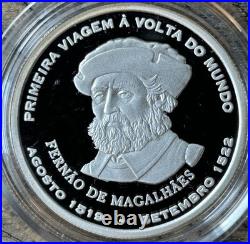 2000 Portugal Silver Proof Set Series XI New Frontiers 200 Escudos Case COA Rare
