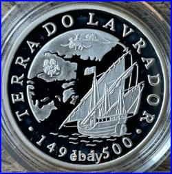 2000 Portugal Silver Proof Set Series XI New Frontiers 200 Escudos Case COA Rare