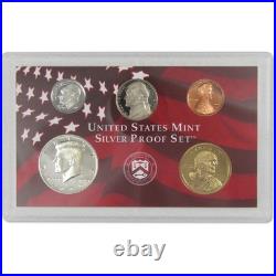 2000 Silver Proof Set U. S. Mint Original Government Packaging COA. FS. JFK Stamp