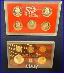 2000 Silver US Mint Proof Set OGP COA-10 Total Coins Including State Quarters