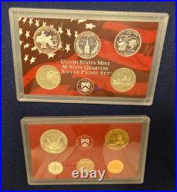 2000 Silver US Mint Proof Set OGP COA-10 Total Coins Including State Quarters