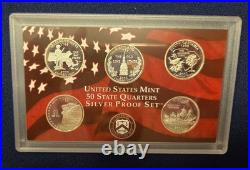 2000 Silver US Mint Proof Set OGP COA-10 Total Coins Including State Quarters