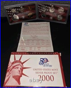 2000-s Us Mint Silver Proof Set 1.33oz W Coa