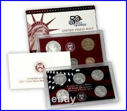 2001-2006 (S) US Mint Silver Proof 10 Coins with Box and COA COMPLETE SET 6 sets