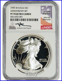 2001 2018 (with1995-W) American Silver Eagle W Set NGC PF70 Ultra Cameo Merca