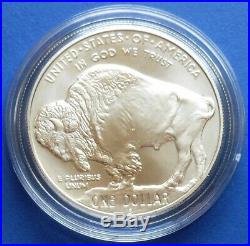 2001 American Buffalo Commemorative 2-coin Set. Proof & Unc. Silver. Ogp/coa