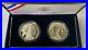 2001-Buffalo-Two-Coin-Silver-Dollar-Commemorative-Coins-US-Mint-Set-with-Box-COA-01-myz