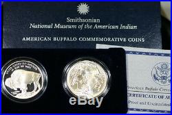 2001 Buffalo Two Coin Silver Dollar Commemorative Coins US Mint Set with Box & COA