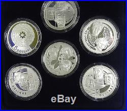 2001 MASTERPIECES IN SILVER PROOF Coin Set