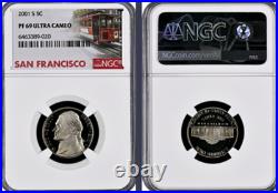 2001-S 10-coin Silver Proof Set NGC graded PF69 Ultra Cameo 2001-S 10-coin Silver Proof Set NGC graded PF69 Ultra Cameo