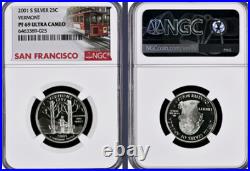 2001-S 10-coin Silver Proof Set NGC graded PF69 Ultra Cameo 2001-S 10-coin Silver Proof Set NGC graded PF69 Ultra Cameo