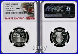 2001-S 10-coin Silver Proof Set NGC graded PF69 Ultra Cameo 2001-S 10-coin Silver Proof Set NGC graded PF69 Ultra Cameo