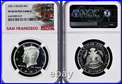 2001-S 10-coin Silver Proof Set NGC graded PF69 Ultra Cameo 2001-S 10-coin Silver Proof Set NGC graded PF69 Ultra Cameo