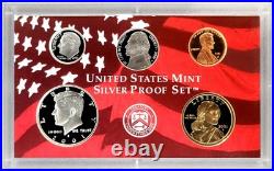 2001 S US Mint Silver Proof 10 Coin Set with COA & Original Box Nice