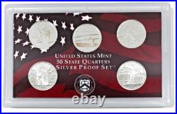 2001-S United States Mint 90% Silver Proof 10 Coin Set In OGP with COA COMPLETE