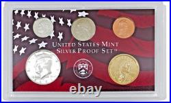 2001-S United States Mint 90% Silver Proof 10 Coin Set In OGP with COA COMPLETE