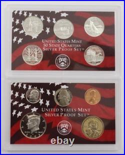 2001-S United States Mint Silver Proof Set San Francisco Set with Box & COA