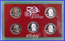 2001 U S Mint 10 Coin SILVER Proof Set with Box and COA. 1 Gram 999 Pure Silver