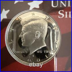 2001 U. S. Mint Silver Proof Set with COA & OGP 90% Silver Coins, Complete 2001 U. S. Mint Silver Proof Set with COA & OGP 90% Silver Coins, Complete