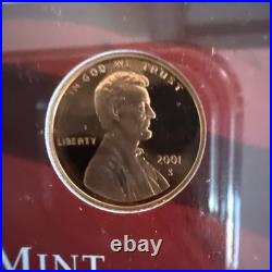 2001 U. S. Mint Silver Proof Set with COA & OGP 90% Silver Coins, Complete 2001 U. S. Mint Silver Proof Set with COA & OGP 90% Silver Coins, Complete
