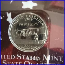 2001 U. S. Mint Silver Proof Set with COA & OGP 90% Silver Coins, Complete 2001 U. S. Mint Silver Proof Set with COA & OGP 90% Silver Coins, Complete