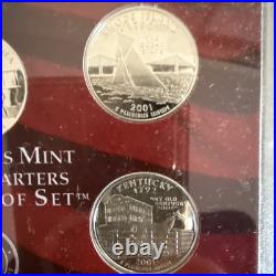 2001 U. S. Mint Silver Proof Set with COA & OGP 90% Silver Coins, Complete 2001 U. S. Mint Silver Proof Set with COA & OGP 90% Silver Coins, Complete