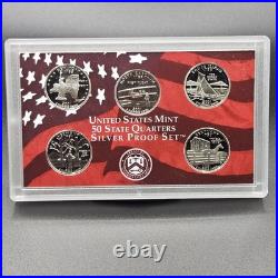 2001 United States Mint Silver Proof Set Complete OGP Box & COA 50 State 2001 United States Mint Silver Proof Set Complete OGP Box & COA 50 State