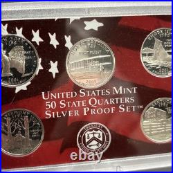 2001 United States Mint Silver Proof Set with COA