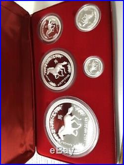 2002 Australia series I horse lunar proof Kilo 10oz 2oz 1oz 1/2 silver coin set