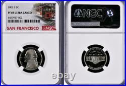 2002-S 10-coin Silver Proof Set NGC graded PF69 Ultra Cameo