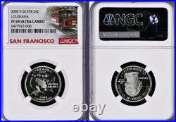 2002-S 10-coin Silver Proof Set NGC graded PF69 Ultra Cameo