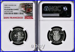 2002-S 10-coin Silver Proof Set NGC graded PF69 Ultra Cameo