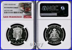 2002-S 10-coin Silver Proof Set NGC graded PF69 Ultra Cameo
