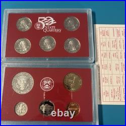 2002 U. S. Mint Silver 10-Coin Proof Set + 2002 Clad Proof Set / OGP & COAs