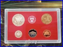2002 United States Mint SILVER Proof Set COA & Box 10 Coins, 7 coins 90% silver