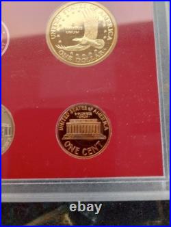 2002 United States Mint SILVER Proof Set COA & Box 10 Coins, 7 coins 90% silver